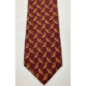 Neiman Marcus Geometric Mens 100% Silk Necktie RN 44061 EUC